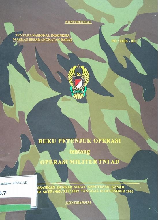 BUKU PETUNJUK OPERASI  MILITER TNI AD